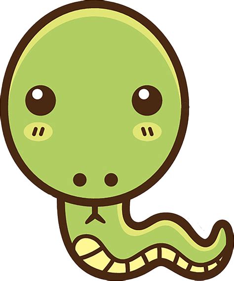 Cute Simple Kawaii Animal Cartoon Icon Snake Vinyl Decal