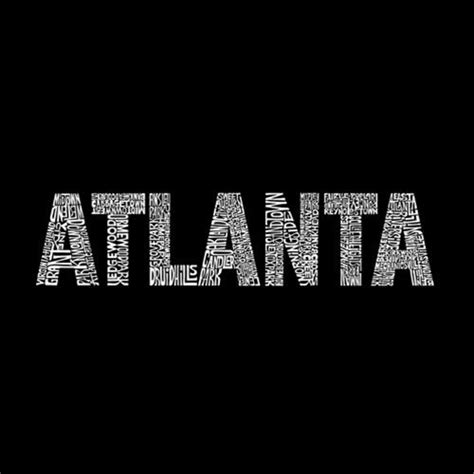 Mens Hooded Sweatshirt Atlanta Neighborhoods Word Art Ebay Atlanta