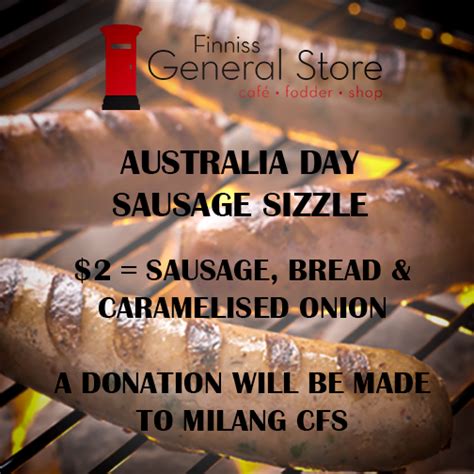 Australia Day Sausage Sizzle Finniss General Store