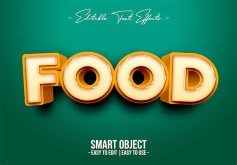 Food Text Style Effect Premium Psd File