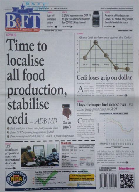 Todays Newspaper Front Pages Friday May 22 2020 Bbc Ghana Reports
