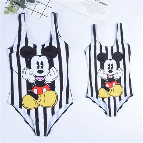 Women Swimsuit Mickey Mouse One Piece Bathing Suits Swimwear Bikinis