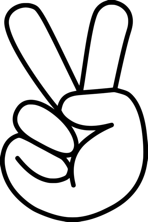 Svg Fingers Peace Sign Cartoon Free Svg Image And Icon Svg Silh