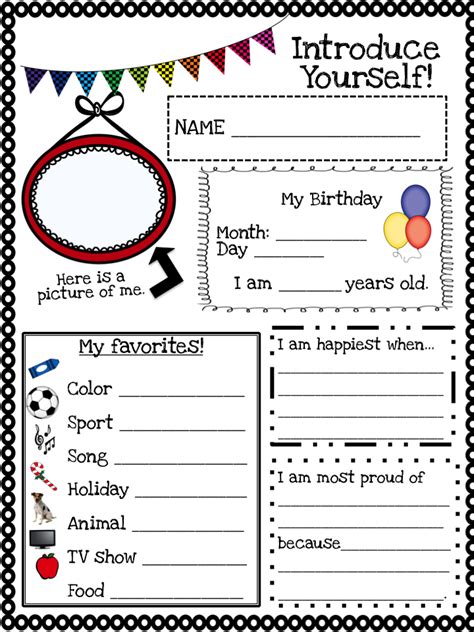 All about me worksheet for. Mrs. MeGown's Second Grade Safari: BACK TO SCHOOL...already?!