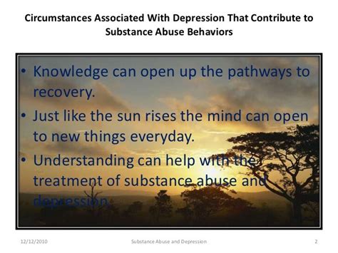 Substance Abuse And Depression