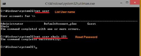 Reset Windows 10 Password Using Command Prompt Winpwd