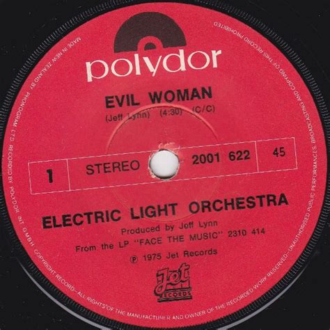 Electric Light Orchestra Evil Woman 1976 Vinyl Discogs