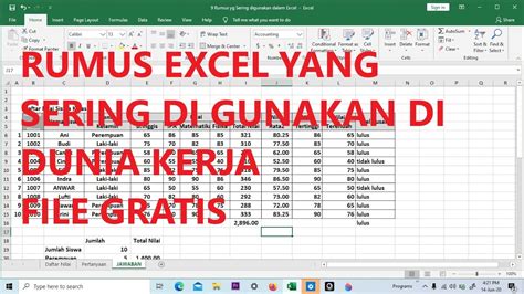 Rumus Excel Yang Sering Digunakan Dalam Dunia Kerja Wajib Catat Nih Vrogue