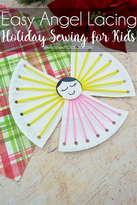 Maybe you would like to learn more about one of these? Easy Christmas Crafts for Kids - Angel Lacing Project ...