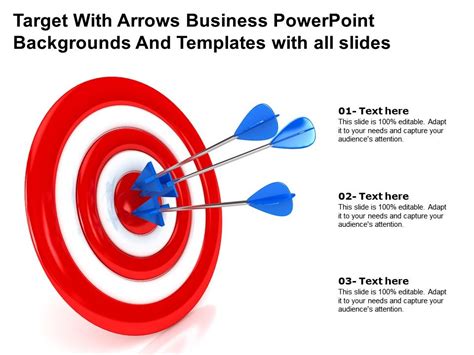 Target With Arrows Business Backgrounds Templates With All Slides