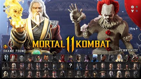 mortal kombat 11 full character roster wishlist 40 fighters w dlc guest characters youtube