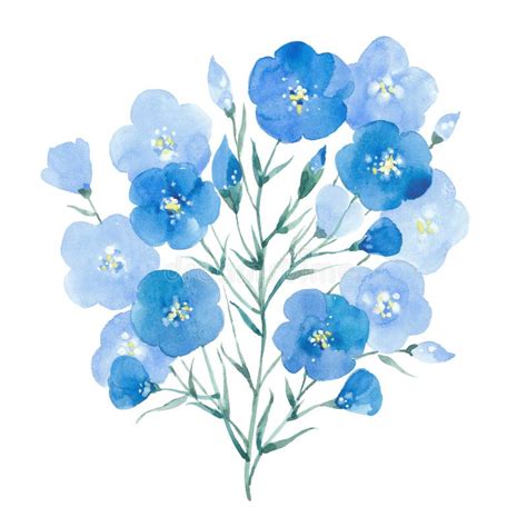 Blue Flax Flowers Stock Illustration Illustration Of Beautiful 171367953
