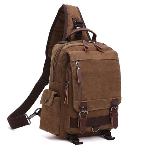 Dasein Dasein Unisex Lightweight Multi Pockets Canvas Small Day Bag School Backpack Vintage