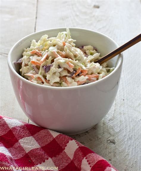 Simple Creamy Cole Slaw Recipe What A Girl Eats