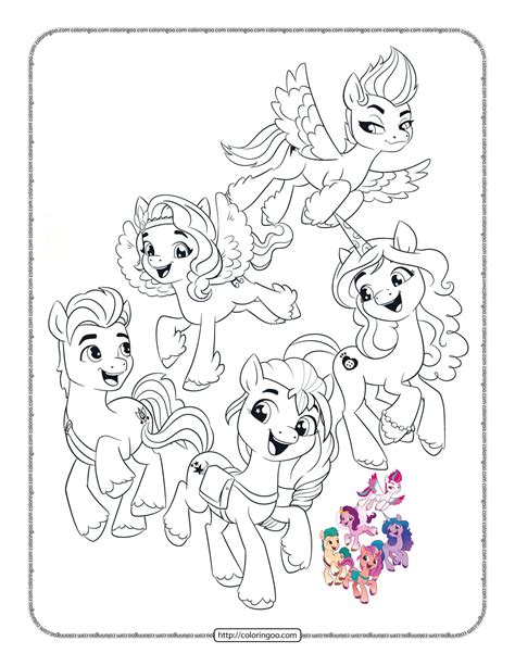 Mlp New Generation Ponies Coloring Page Forest Coloring Pages Dog