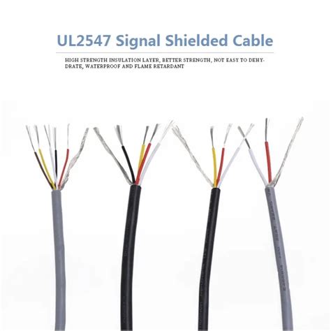 5meter Ul2547 Signal Shielded Wire 18 20 22 24 26 28 30 Awg Cable Pvc