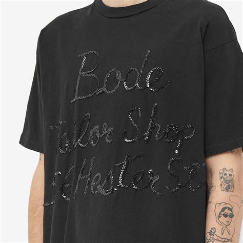 Bode Tailor Shop T Shirt Black End Tw