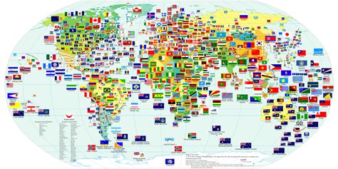 A Nice Flag Map Of The World R MapPorn