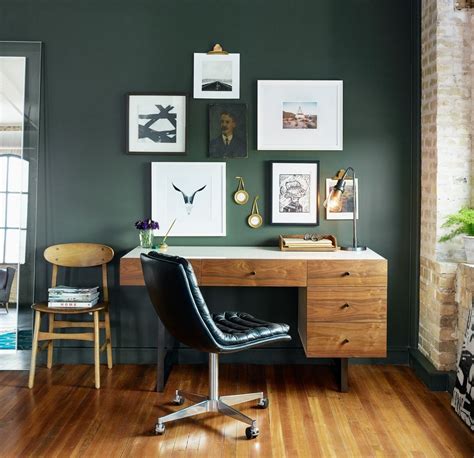 Mid Century Modern White Lacquer Desk Walnut Cheap Office Furniture