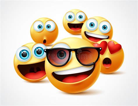 Smiley Emojis Famoso Conceito De Vetor De Celebridades Famoso E