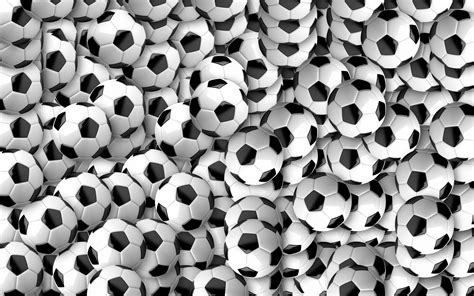 Download Wallpaper 3840x2400 Soccer Balls Football Texture Many 4k