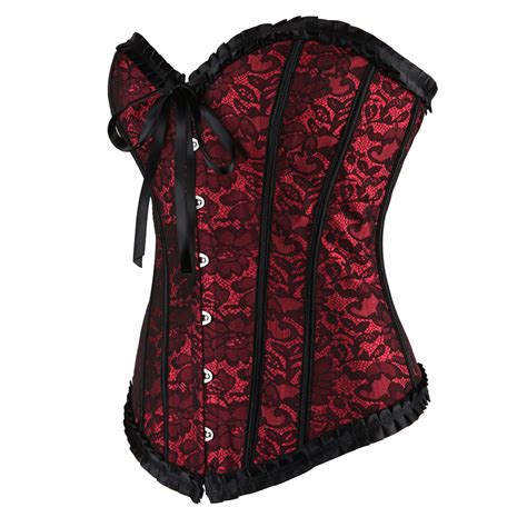color red size 3xl corsets tops for women bustier steampunk plus size renaissance festival rave