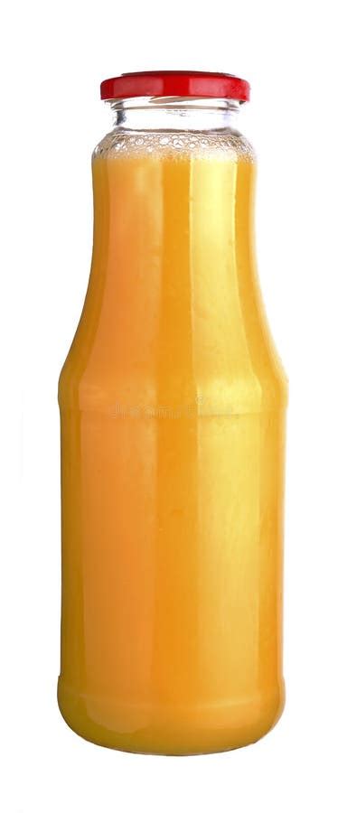 Orange Juice In A Glass Bottle Stock Image Image Of Fresh Sweet