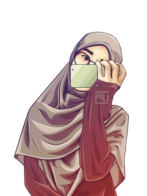 Hijab Vector Ahmadfu22 Gambar Animasi Kartun