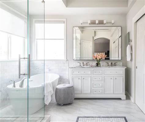 Marble Tile Brings Spa Like Luxury To A Master Bath Transitional