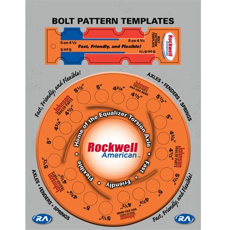 5 Lug Bolt Pattern Template Johnson Trailer Parts