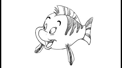 How To Draw Flounder Youtube