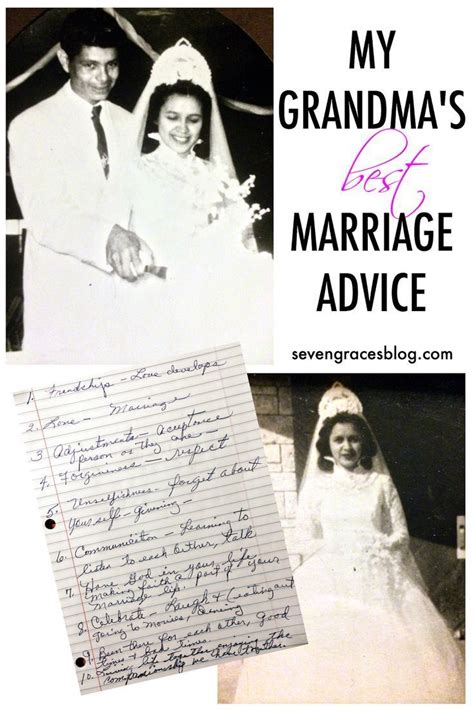 My Grandmas Best Marriage Advice The Group Board On Pinterest Best