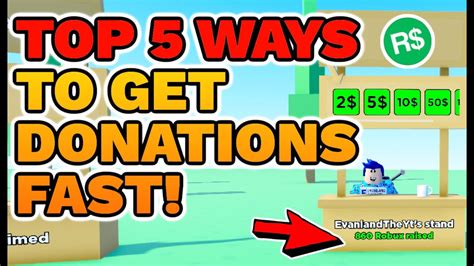 top 5 ways to get donations fast in pls donate roblox get donations fast please donate roblox