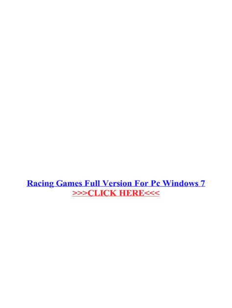 Fillable Online Racing Games Full Version For Pc Windows Fax Email