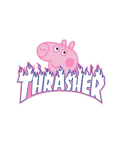 The great collection of peppa pig house wallpapers for desktop, laptop and mobiles. Peppa Pig X Thrasher Parody T Shirt in 2019 | Wallpaper ...