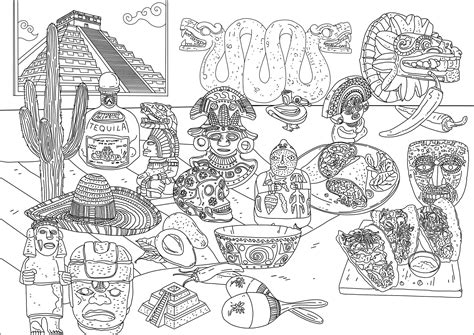 66 mexican recipes you'll be making on repeat. Mexico - Mayans & Incas Adult Coloring Pages