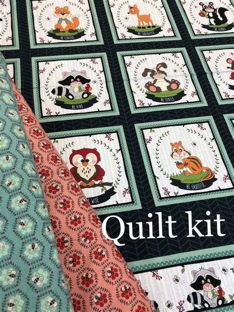 The Whole Country Caboodle Quilt Kit Panel Wilderness Etsy Quilt