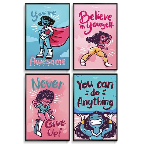 Girls Room Decor Posters For Girls Super Powerful Girls Girl Wall