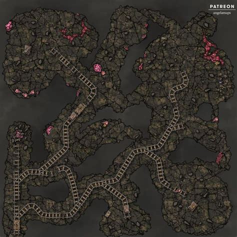 Mines Battlemap For D D Tabletop Rpg Maps Dungeons And Dragons