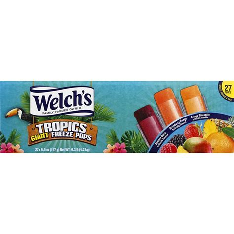 Welchs Freeze Pops Tropics Giant 27 Each Instacart