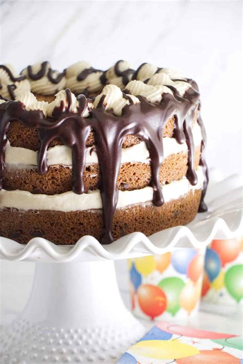 Chocolate Cream Birthday Cake