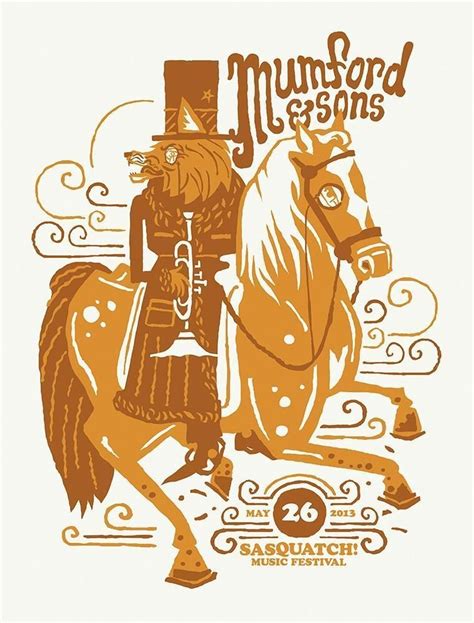 Gig Poster Mumford And Sons Sasquatch Festival 2013 Gig Poster