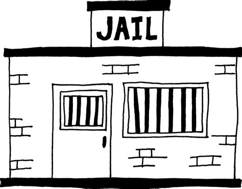 Transparent Jail Bars Clip Art Sketch Coloring Page