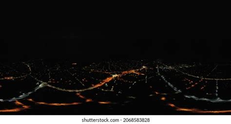 360 Panorama Night City Drone Stock Photo 2068583828 Shutterstock