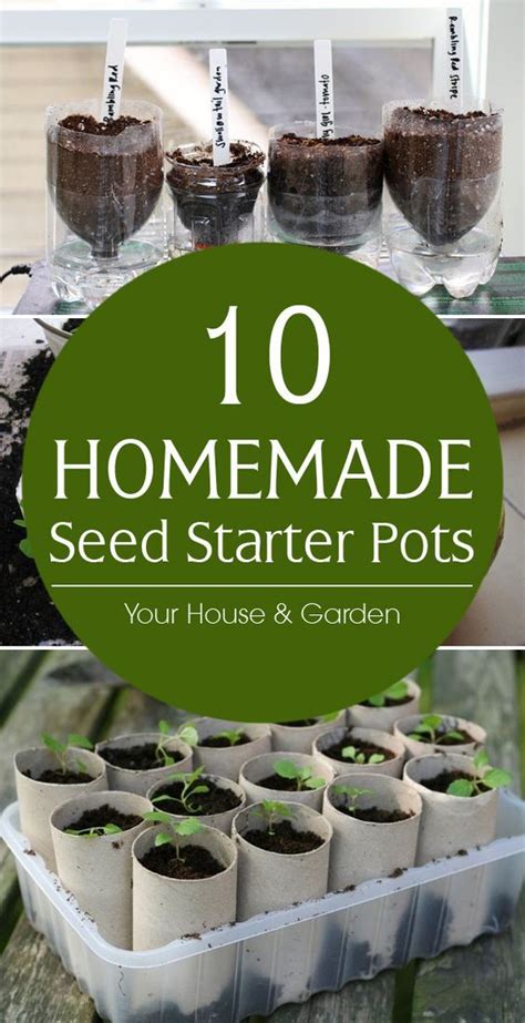 10 Homemade Seed Starter Pots Seed Pots Starter Garden Seed Starter