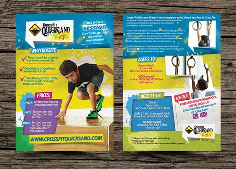 Create A Flyer For A Fitness Program Aimed At Kids Postcard Flyer Or