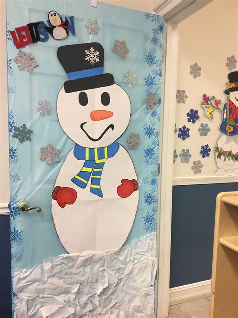 winter snowman door decorating by m josey door decorations classroom door crafts door