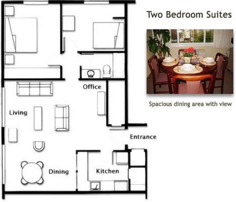 24m² with a bathtub, washbasin with vanity unit, separate shower cabin, wc and a gym area with exercise equipment and lcd tv pool: Floor plan- two bedroom suite - Picture of La Residence ...
