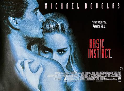 Original Basic Instinct Movie Poster Sharon Stone Michael Douglas
