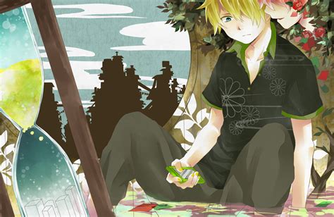 Blondes Water Pants Clouds Paper Trees Vocaloid